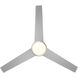 Cassini 52 inch Brushed Nickel with Reversible Silver/Pearl Gray Blades DC Smart Fan