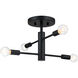 Arlo 4 Light 14.25 inch Matte Black Semi Flush Mount Ceiling Light