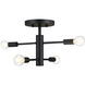 Arlo 4 Light 14.25 inch Matte Black Semi Flush Mount Ceiling Light