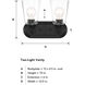 Zane 2 Light 12.5 inch Matte Black Vanity Light Wall Light