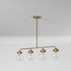 Knoll 4 Light 33 inch Brushed Gold Island Pendant Ceiling Light