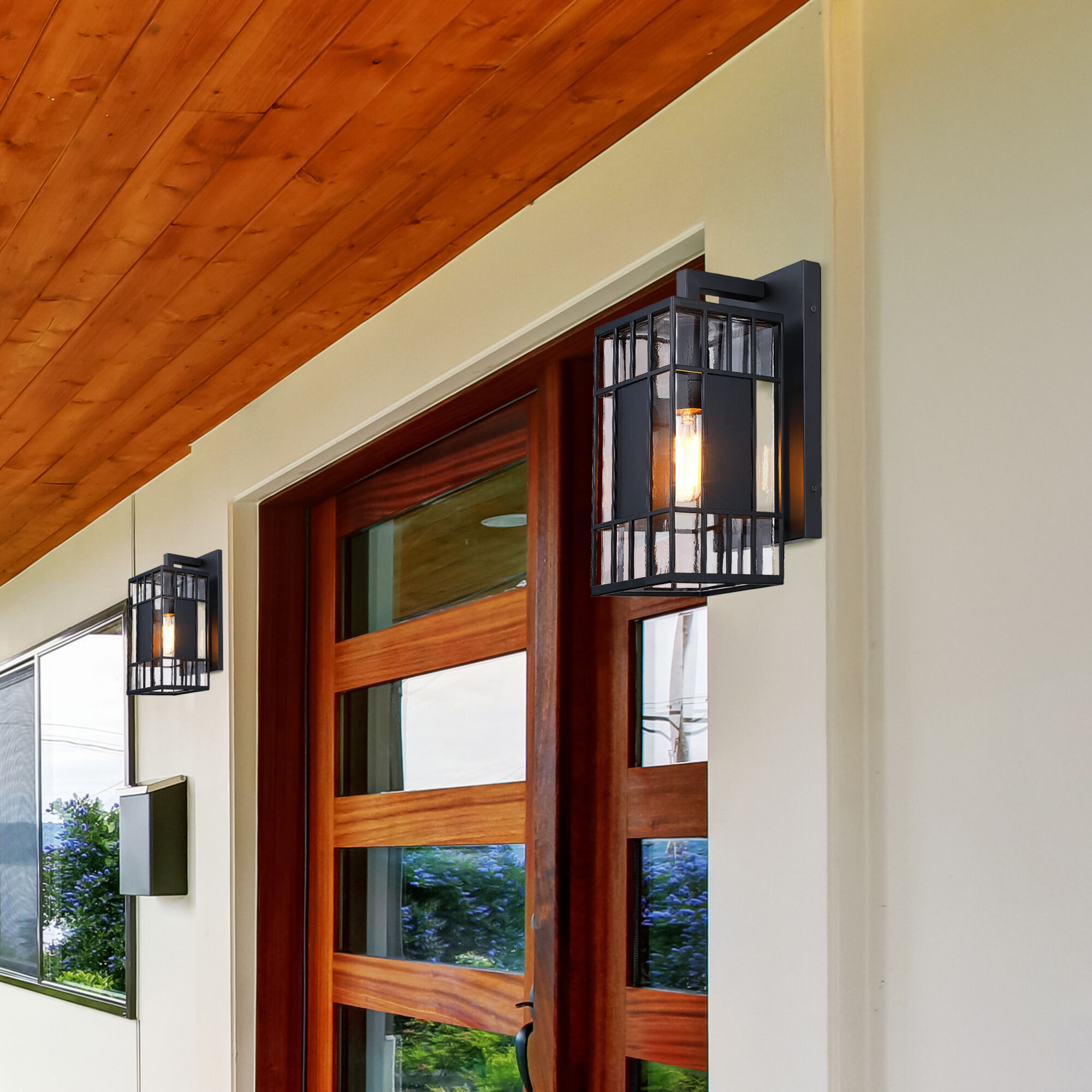 Edgehill LED 14 inch Black Outdoor Wall Sconce