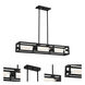 Urban Oasis 6 Light 38 inch Matte Black Island Light Ceiling Light