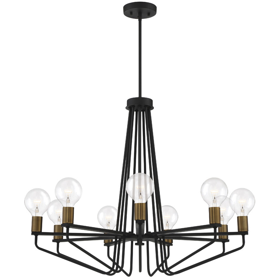 Ravella 9 Light 30 inch Black Chandelier Ceiling Light