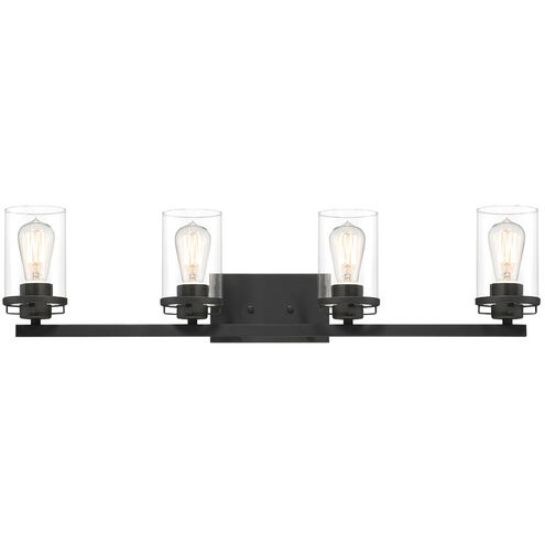 Jedrek 4 Light 34 inch Black Bath Light Wall Light