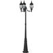 Riviera 3 Light 85 inch Black Outdoor Post Lantern, Post Included