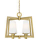 Hyde Park 4 Light 24 inch Vintage Gold Chandelier Ceiling Light