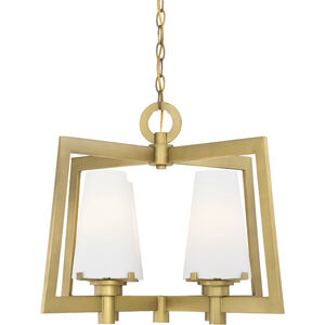 Hyde Park 4 Light 24 inch Vintage Gold Chandelier Ceiling Light