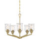 Drake 5 Light 25 inch Brushed Gold Chandelier Ceiling Light