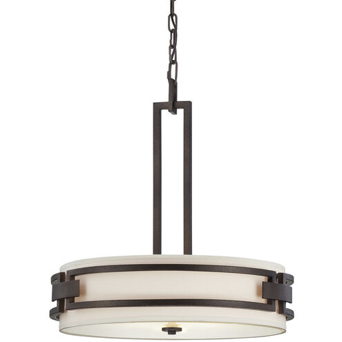 Del Ray 3 Light 21.75 inch Flemish Bronze Pendant Ceiling Light