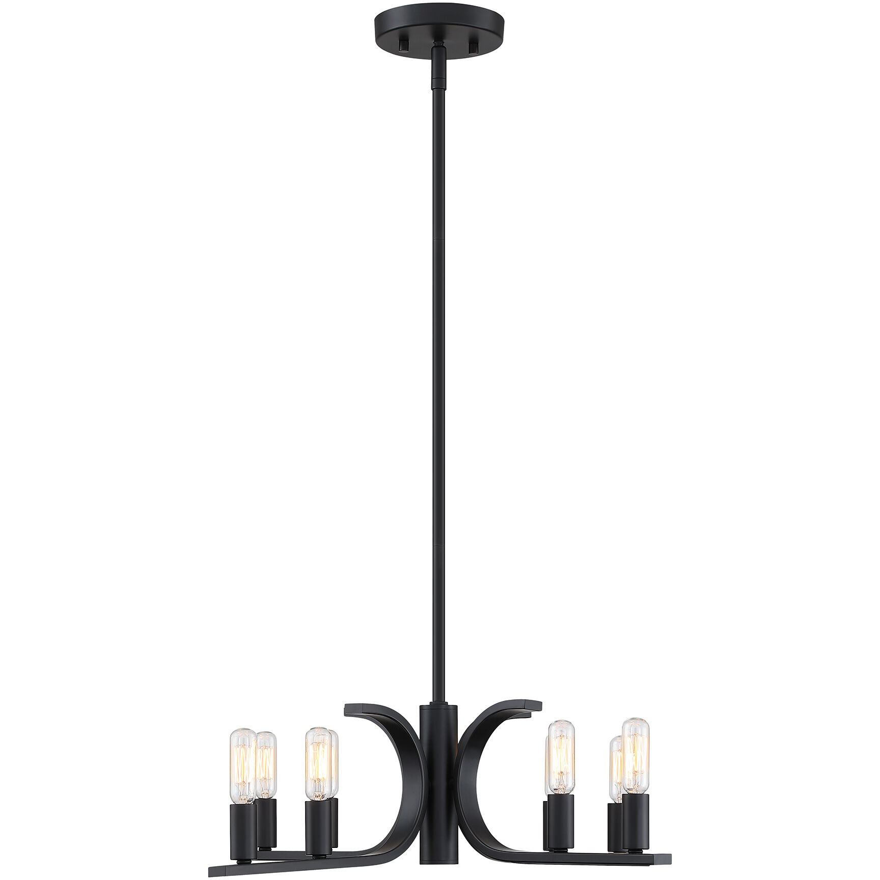 Skye 8 Light 22.75 inch Matte Black Semi Flush/Convertible Ceiling Light