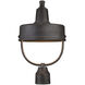 Portland 1 Light 18 inch Weathered Pewter Outdoor Post Lantern