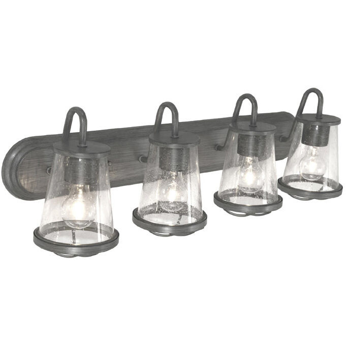 Darby 4 Light 30 inch Weathered Iron Bath Bar Wall Light