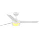 Cassini 52 inch Matte White with Reversible Matte White/Blonde Maple Blades DC Smart Fan