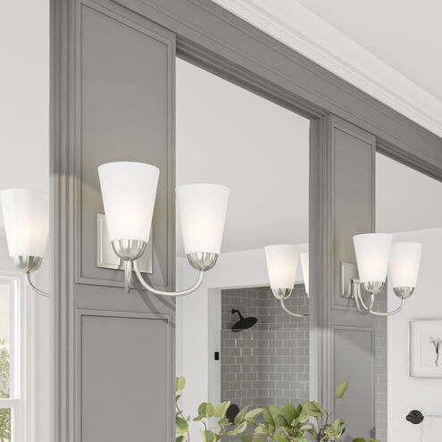 Malone 2 Light 13 inch Brushed Nickel Vanity Light Wall Light