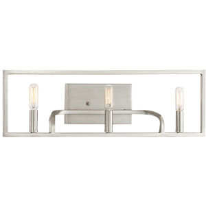 Uptown 3 Light 24 inch Satin Platinum Bath Light Wall Light