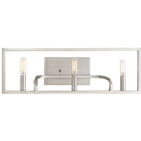 Uptown 3 Light 24 inch Satin Platinum Bath Light Wall Light