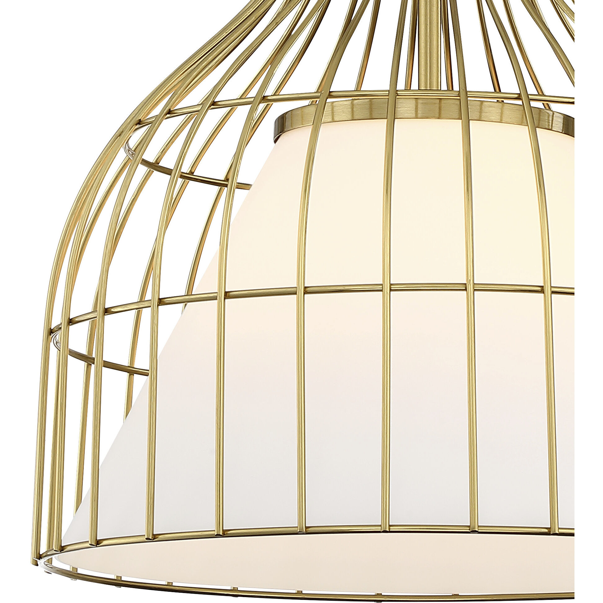 Evensong LED 15.75 inch Brushed Gold Pendant Ceiling Light