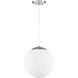 Kelvin 1 Light 12 inch Chrome Pendant Ceiling Light