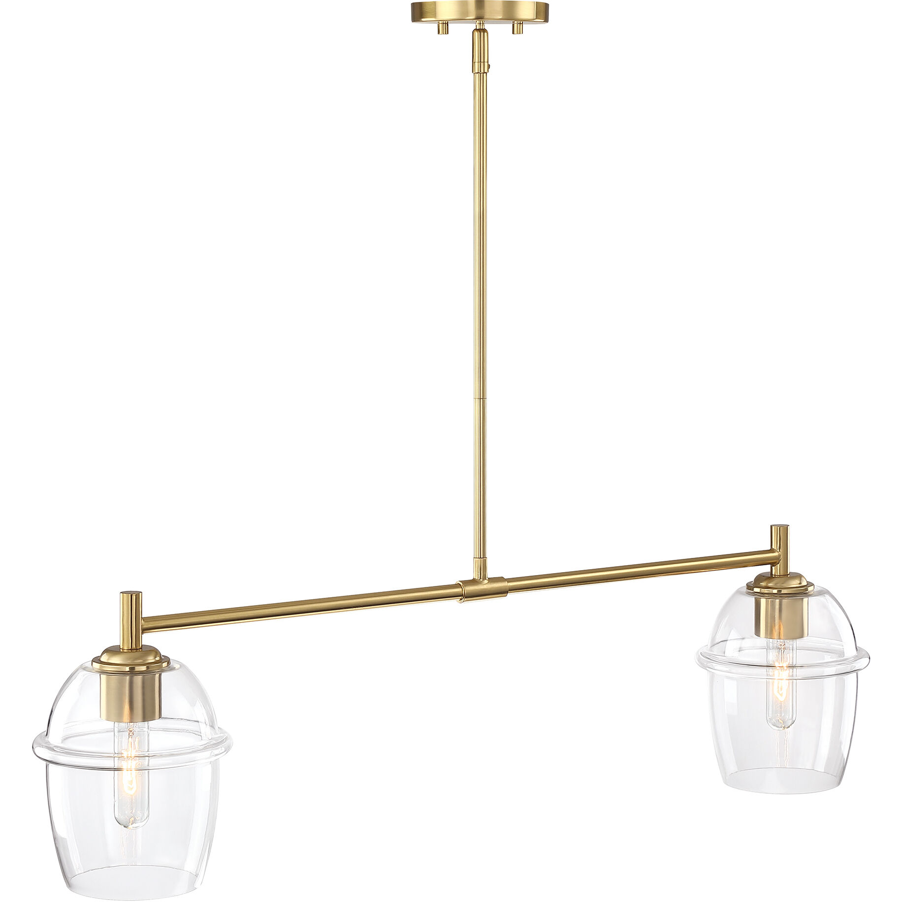 Summer Jazz 2 Light 36 inch Brushed Gold Island Pendant Ceiling Light