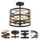 Mya 2 Light 13 inch Antique Bronze Semi-Flush Ceiling Light