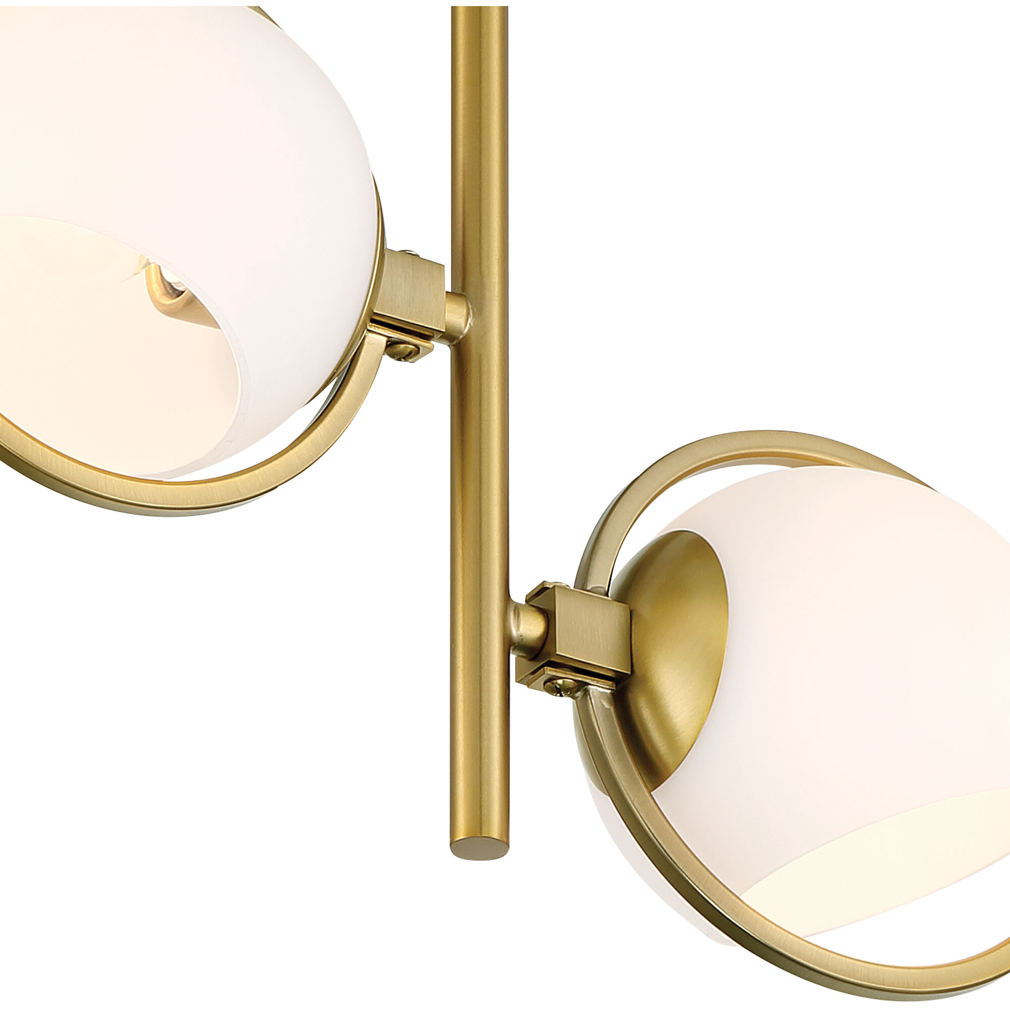 Teatro 2 Light 14.75 inch Brushed Gold Semi-Flush Mount Ceiling Light