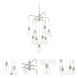 Echo 9 Light 25 inch Satin Platinum Chandelier Ceiling Light