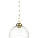 Knoll 1 Light 12 inch Brushed Gold Down Pendant Ceiling Light