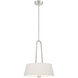 Studio 2 Light 15 inch Satin Platinum Inverted Pendant Ceiling Light