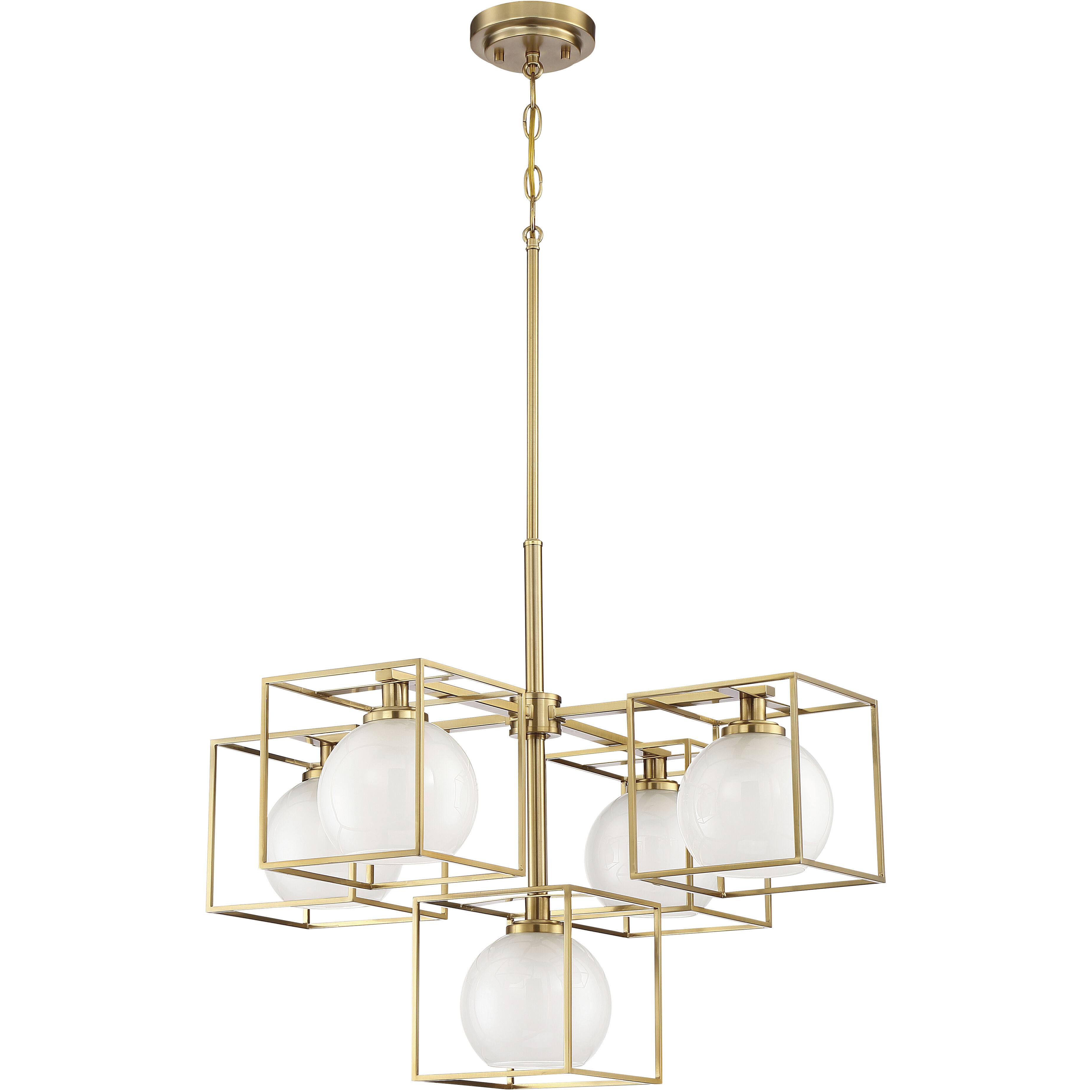 Cowen 5 Light 26 inch Brushed Gold Chandelier Ceiling Light