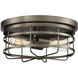 Anson 2 Light 13 inch Satin Copper Bronze Flushmount Ceiling Light
