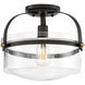 Jaxon 1 Light 13 inch Oil Rubbed Bronze Semi-Flush Ceiling Light