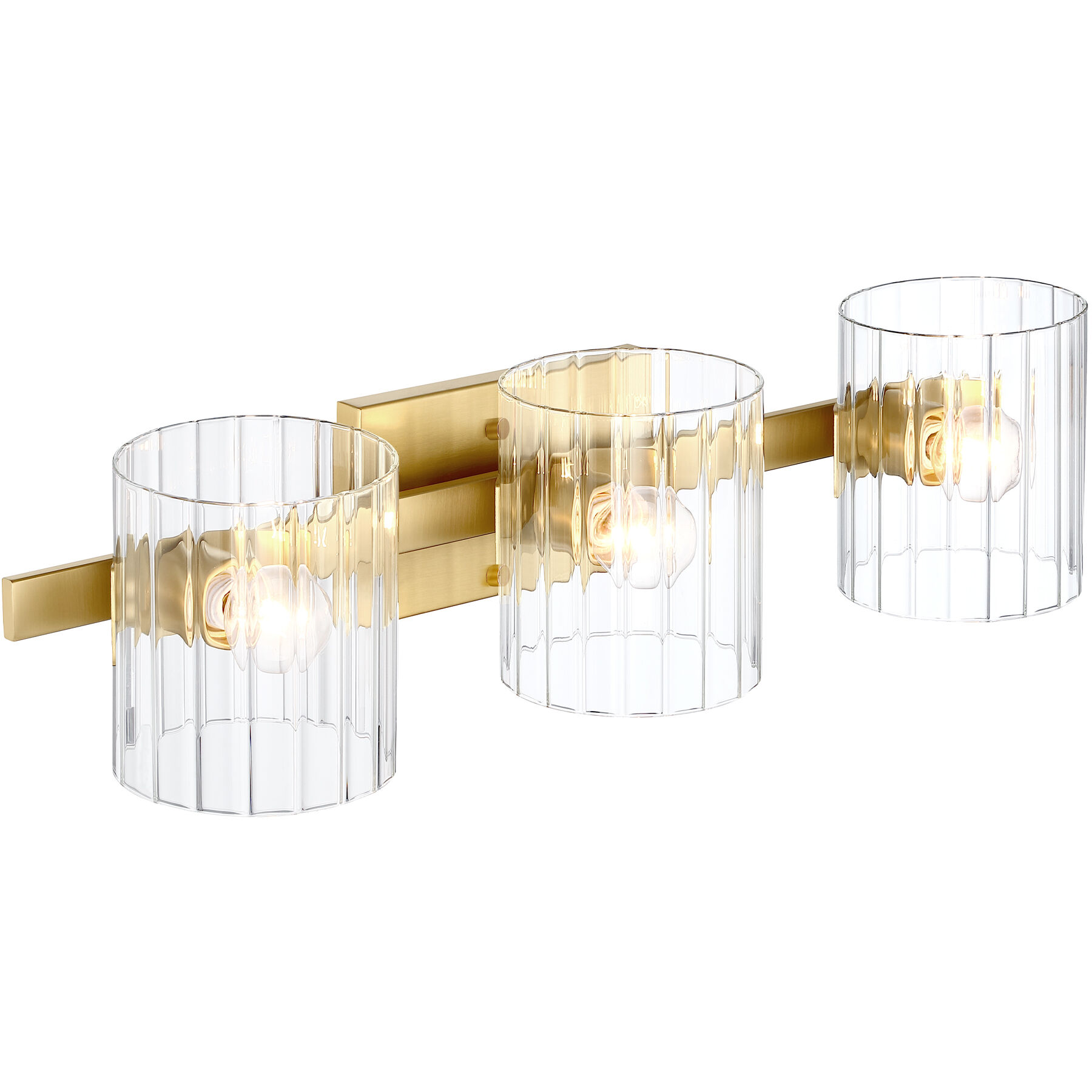 Aries 3 Light 24.25 inch Brushed Gold Vanity Light Wall Light