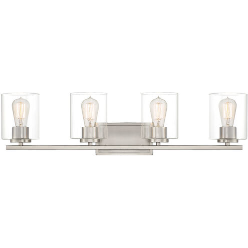 Liam 4 Light 32 inch Satin Platinum Bath Bar Wall Light