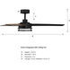 Cassini 52 inch Matte Black with Reversible Matte Black/Sepia Brown Blades DC Smart Fan
