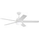 Astrea 52 inch Matte White with Matte White/Blonde Maple Reversible Blades Ceiling Fan