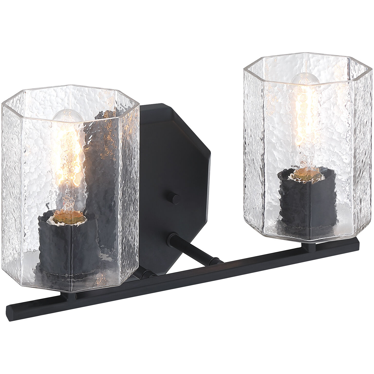 Haven 2 Light 16 inch Matte Black Vanity Light Wall Light