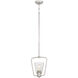 Printers Row 1 Light 8.88 inch Satin Platinum Mini Pendant Ceiling Light