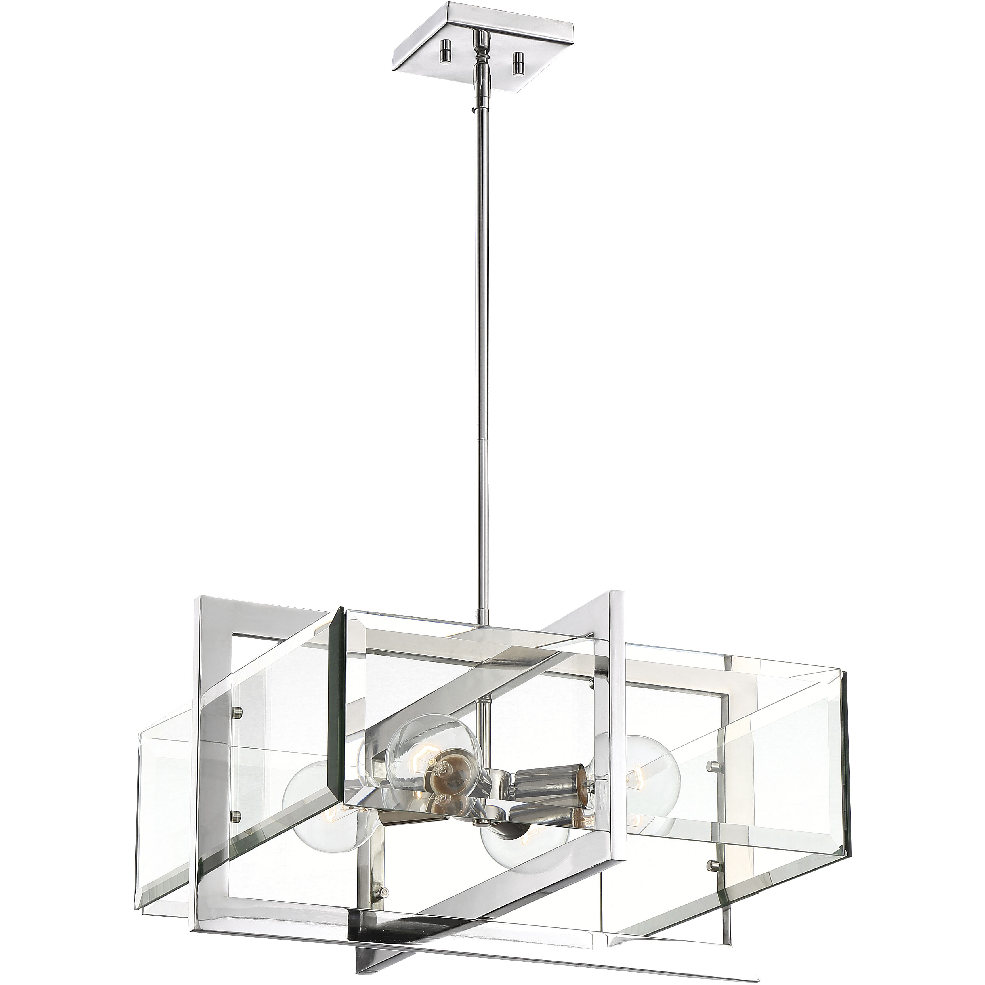 Ethan 4 Light 20.75 inch Polished Nickel Pendant Ceiling Light