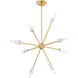 Star Dust 8 Light 28 inch Brushed Gold Chandelier Ceiling Light