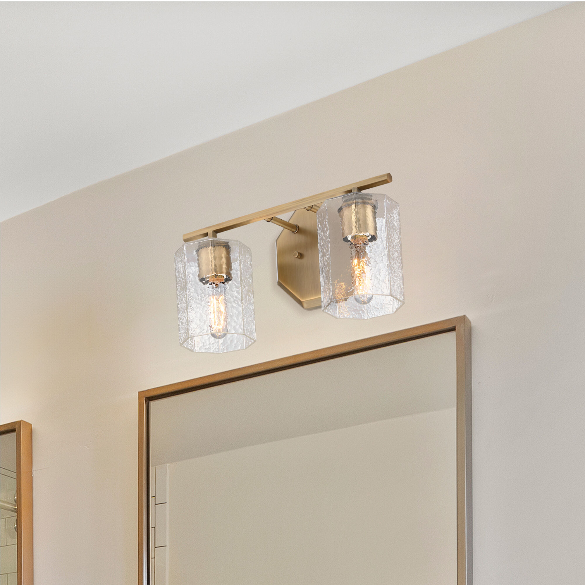 Haven 2 Light 16 inch Old Satin Brass Vanity Light Wall Light