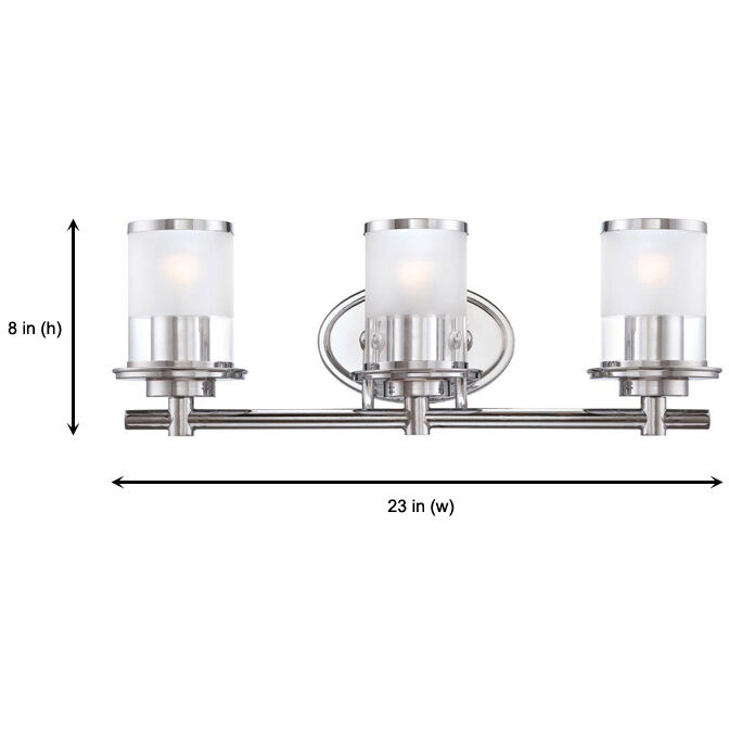 Essence 3 Light 23 inch Chrome Bath Bar Wall Light