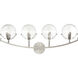 Spyglass 4 Light 30 inch Satin Platinum Bath Light Wall Light