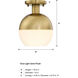 Linden 1 Light 8 inch Brushed Gold Semi Flush Mount Ceiling Light
