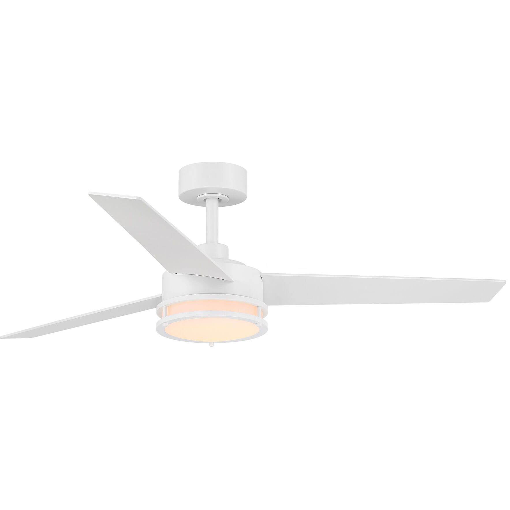 Cassini 52 inch Matte White with Reversible Matte White/Blonde Maple Blades DC Smart Fan