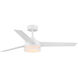 Cassini 52 inch Matte White with Reversible Matte White/Blonde Maple Blades DC Smart Fan