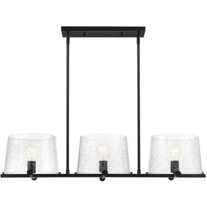 Matteson 3 Light 38 inch Matte Black Island Pendant Ceiling Light