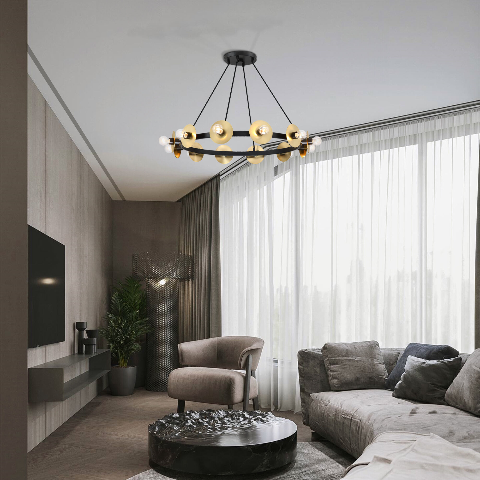 Designers Fountain D313C-12CH-MB Harmoni 12 Light 30 inch Matte