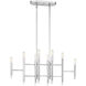 Jessa 8 Light 30 inch Chrome Linear Chandelier Ceiling Light
