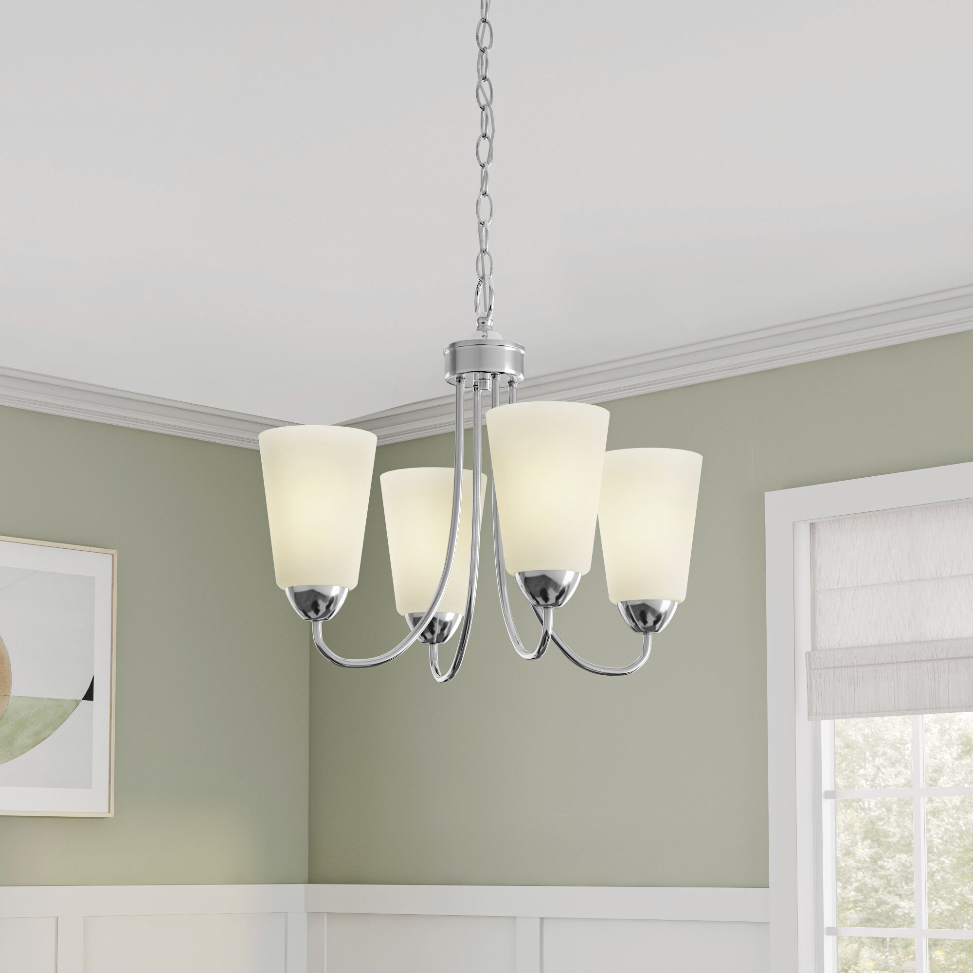 Malone 3 Light 18 inch Brushed Nickel Chandelier Ceiling Light